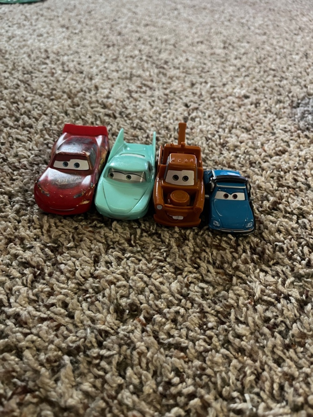 Die-Cast Toy Car Bundle - Red, Mint, Brown, Blue
